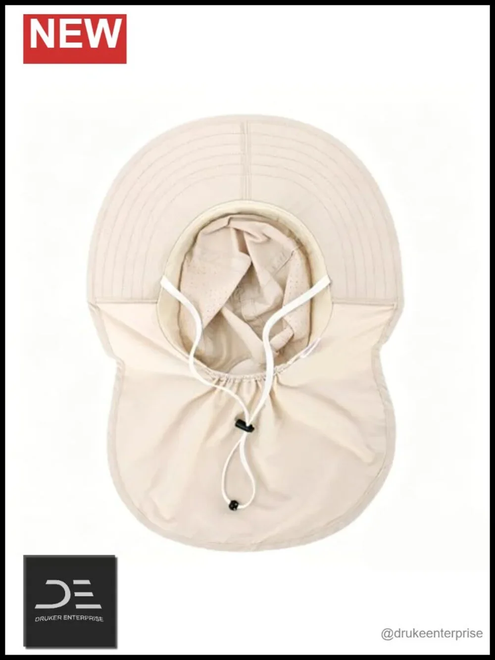 Wide Brim Quick Dry Ponytail Sun Hat with Neck Flap UPF50+